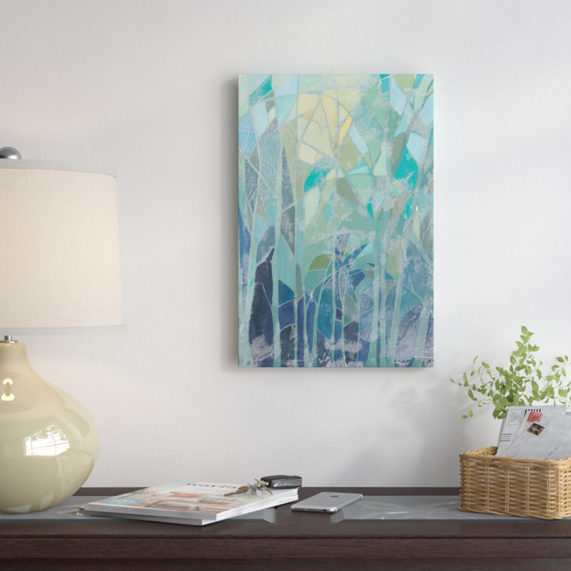 East Urban Home Stained Glass Forest Ii Painting Print On Canvas