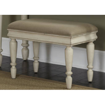 Warlick Upholstered Vanity Stool Reviews Birch Lane