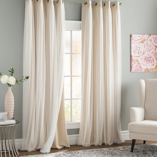 White Cotton Grommet Curtains Wayfair