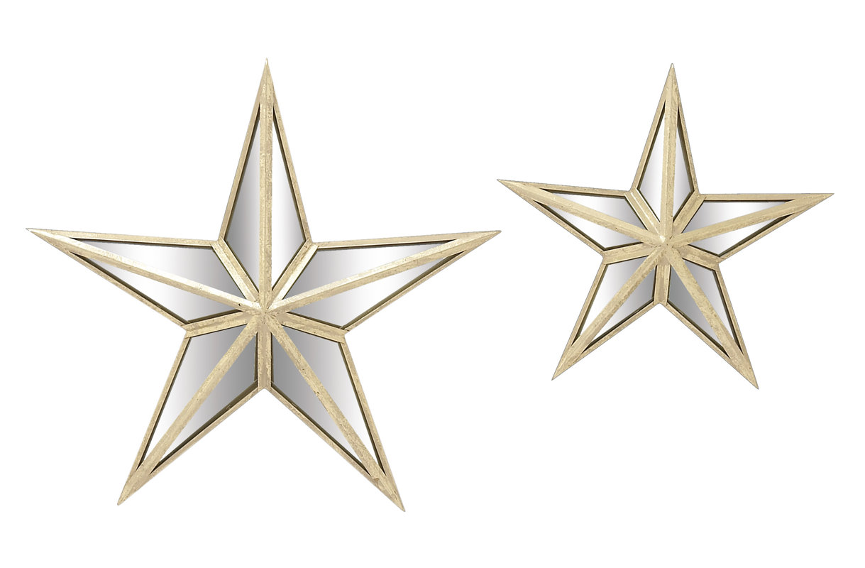 Wall Mirror Set woodland imports 2 piece star wall mirror set & reviews | wayfair Wall Mirror Set woodland imports 2 piece star wall mirror set & reviews | wayfair