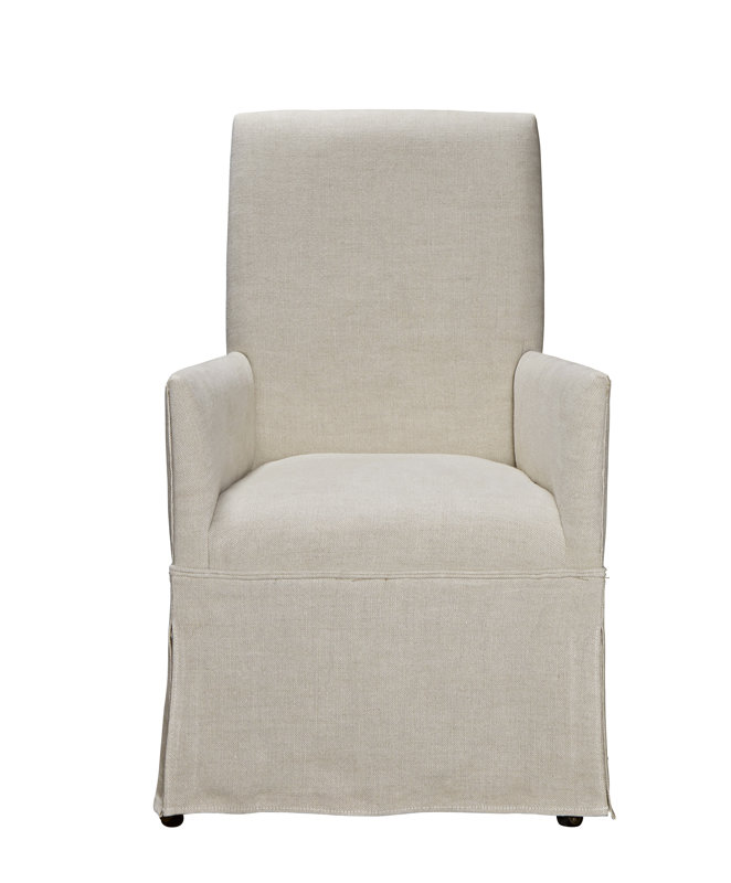 Linen Slipcovered Armchair #modernfarmhouse #linenslipcover