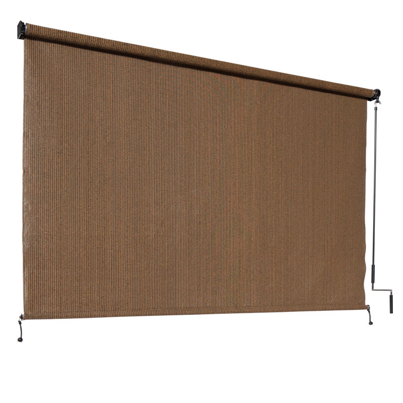 Coolaroo Blackout Mocha Outdoor Roller Shade & Reviews Wayfair