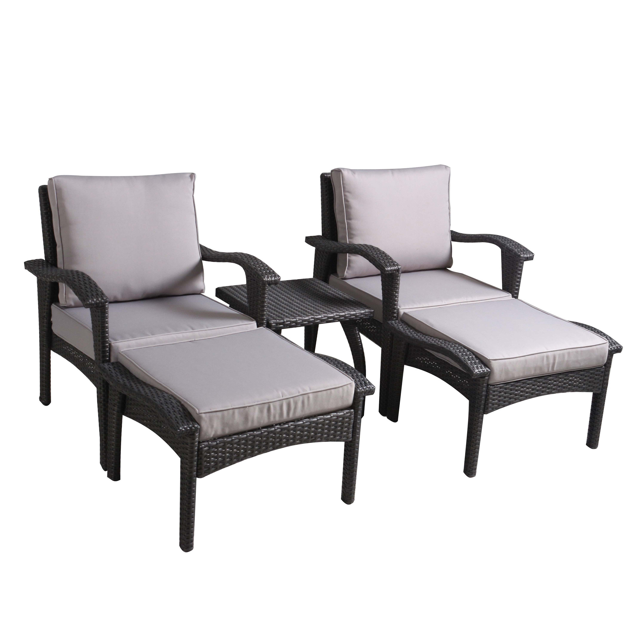 Beacon All Weather Wicker/Rattan 2 - Person Seating Group with Cushions