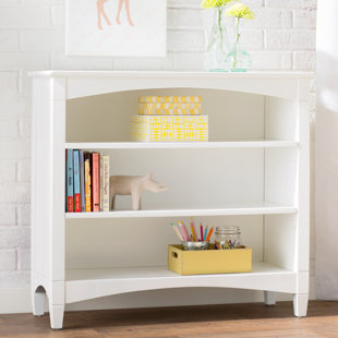 Low Shallow Bookcases Wayfair Bonneau Low Loft Bookcase In White