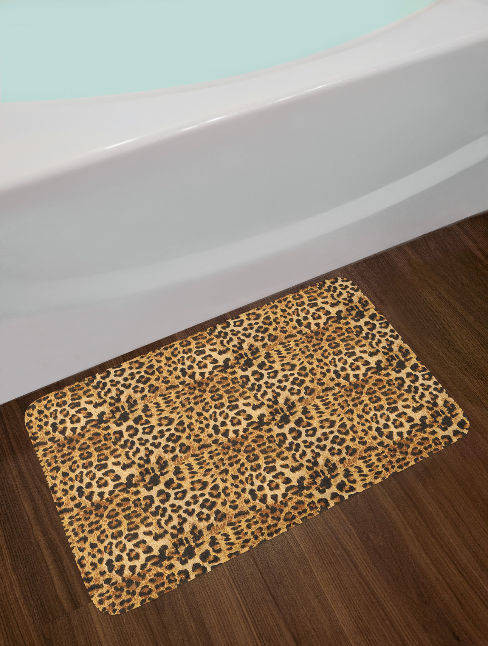 East Urban Home Leopard Non Slip Plush Bath Rug Wayfair Leopard Non Slip Plush Bath Rug