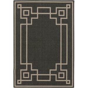 Pearce Black/Beige Indoor/Outdoor Area Rug