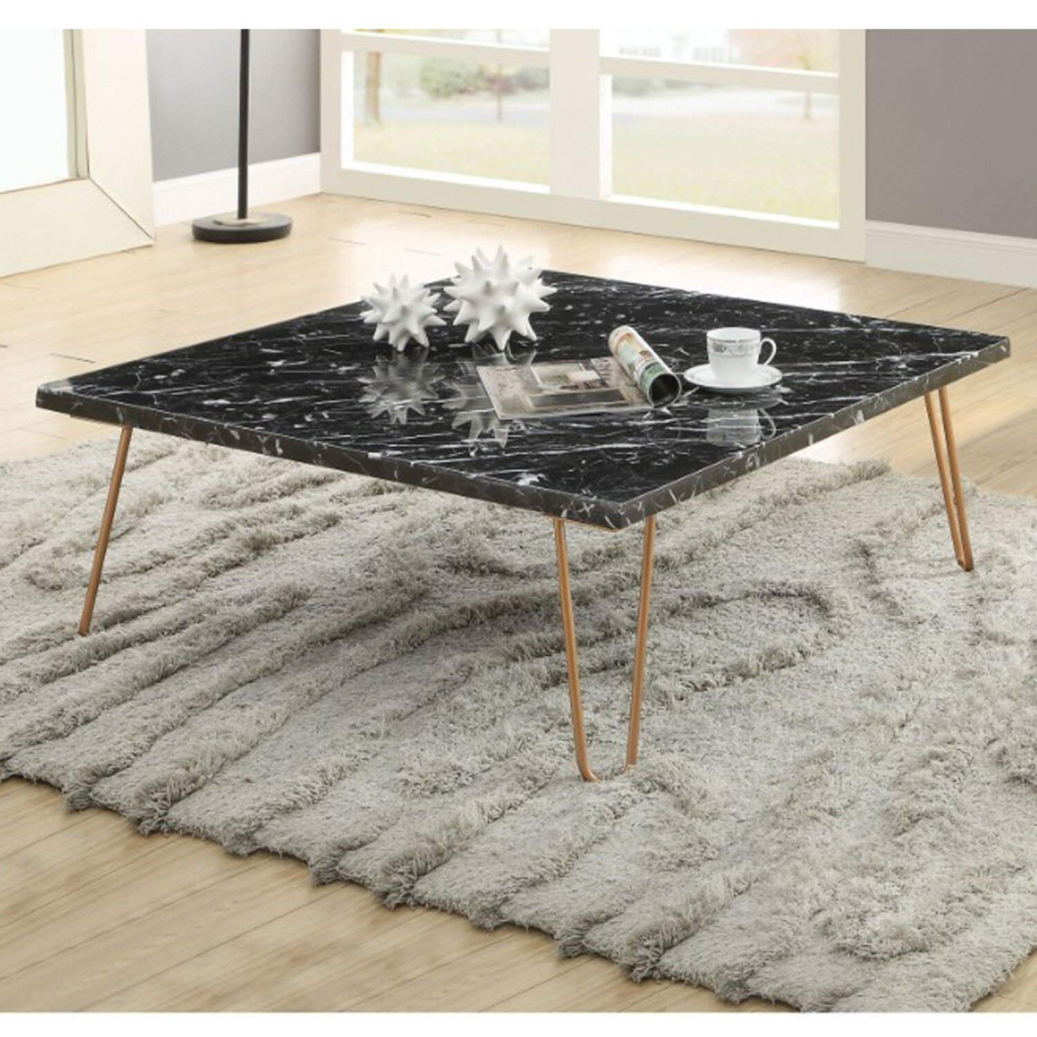 Wrought Studio Robblee Marble Top Coffee Table Wayfair