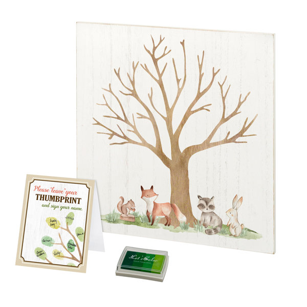 Wild Little Bear Baby Shower Guestbook CANVAS Wall Art
