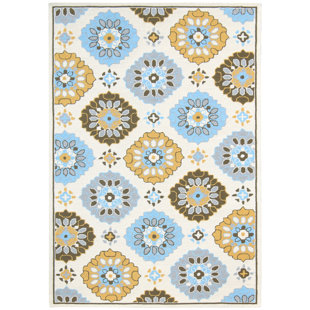 New Canaan Multi-purpose Yellow/Blue Indoor/Outdoor Area Rug Winston Porter Fashion and beautiful backpack