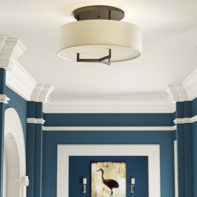 Hinkley Lighting Hampton 1 Light 26 Simple Drum Semi Flush Hinkley Lighting Hampton 1 Light 26