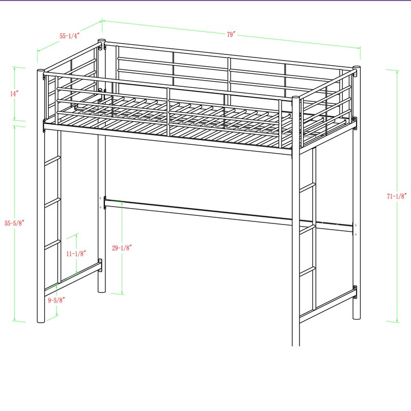 Viv + Rae Maurice Full Loft Bed & Reviews | Wayfair