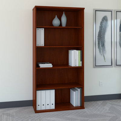 Series C 72.79" H x 35.70" W Standard Bookcase Bush Business Furniture Color: Hansen Cherry