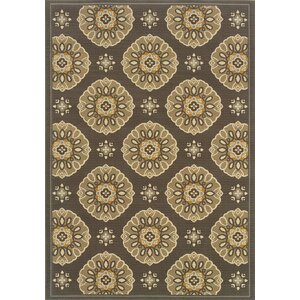 Milltown Grey/Gold Indoor/Outdoor Area Rug