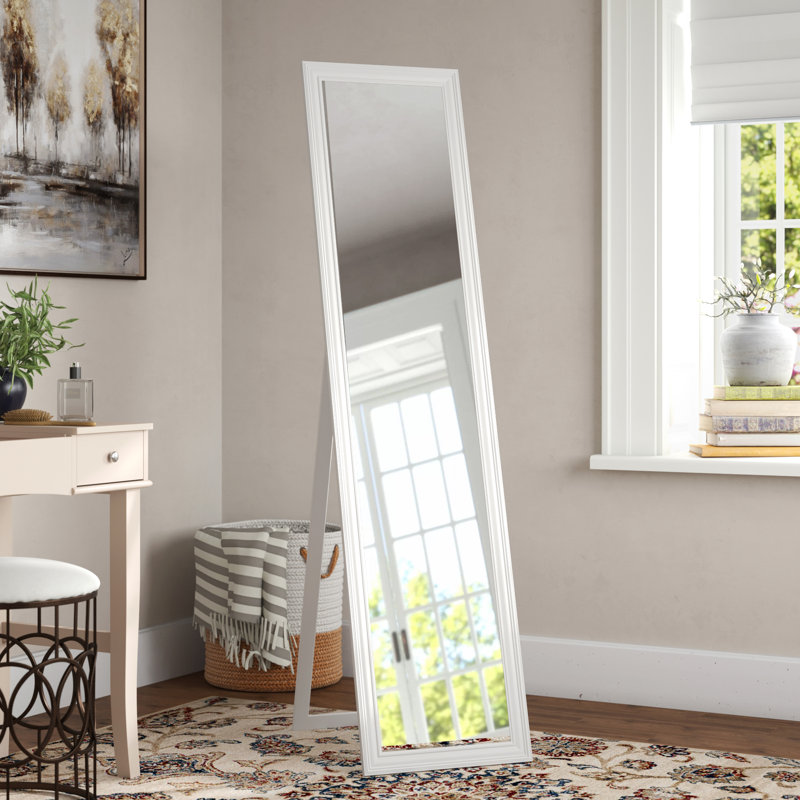 Alcott Hill Rectangle Rubberwood Standing Wall Mirror Reviews