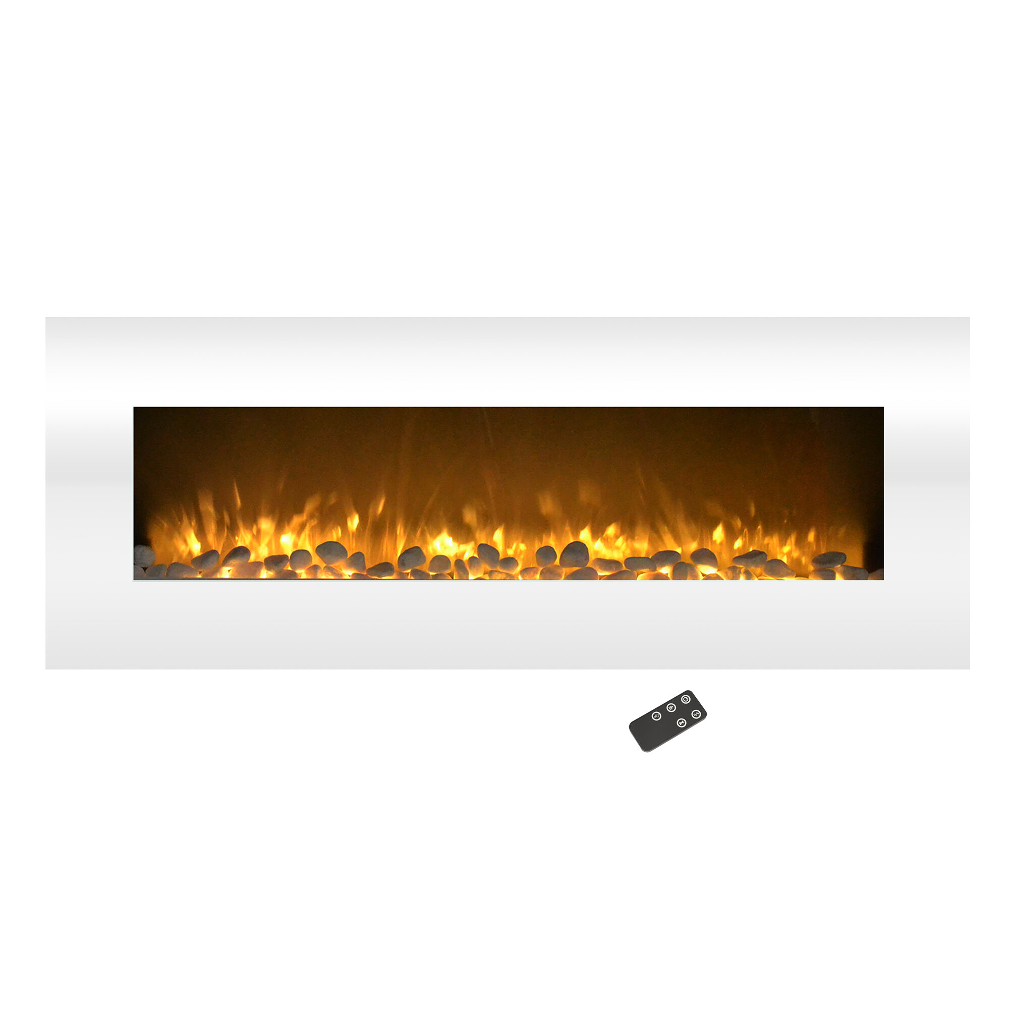 Wade Logan Lockport Pearl Wall Mounted Electric Fireplace