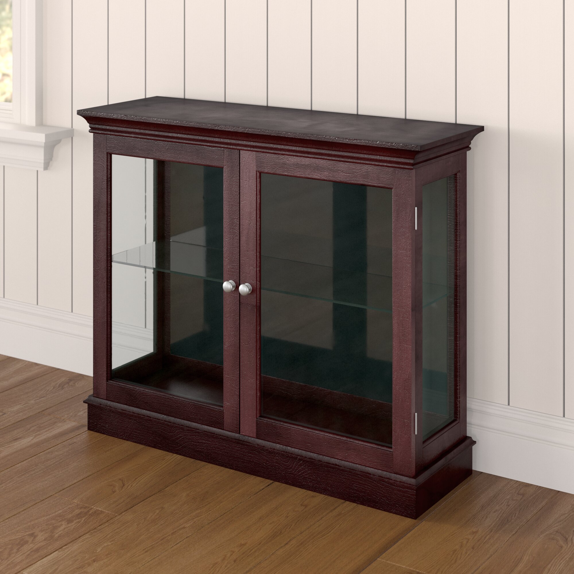 Charlton Home Grantham Floor Standing Curio Cabinet Reviews