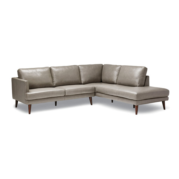 Sofas to Go Bond Leather Sectional & Reviews Wayfair