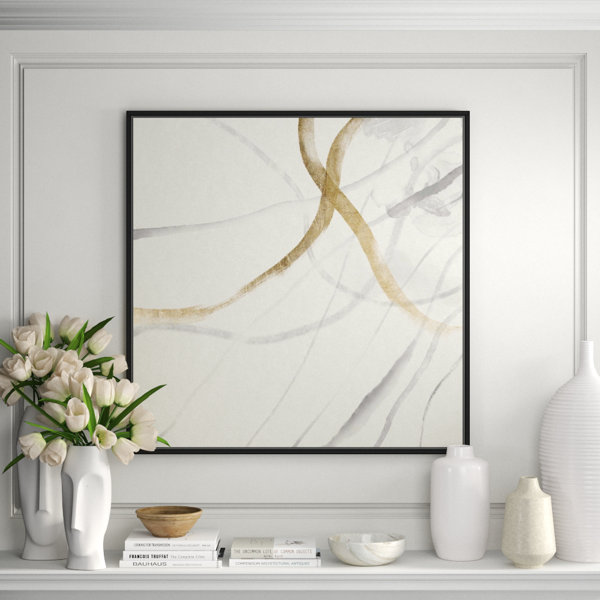 Jbass Grand Gallery Collection Abstract Line Painting Framed