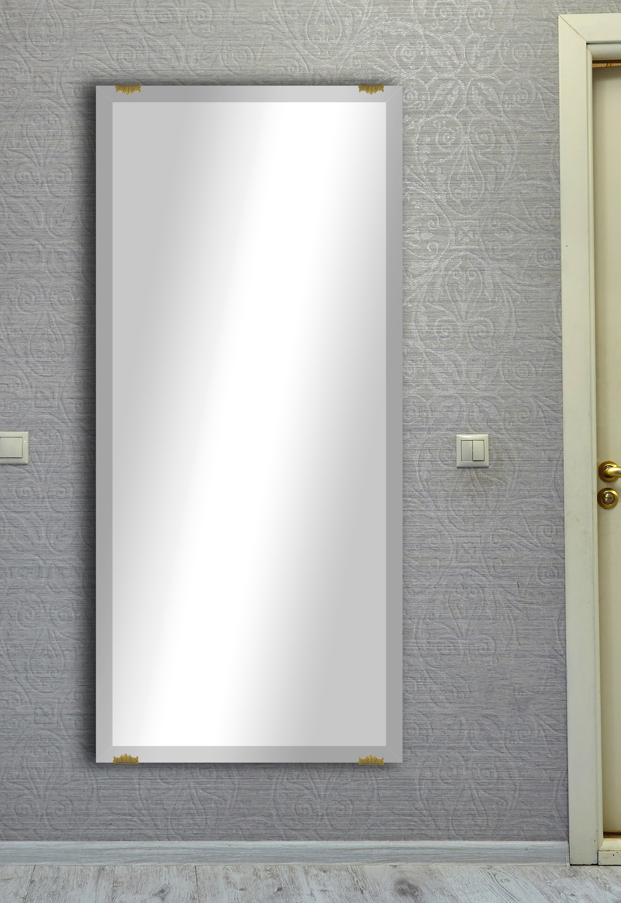 House Of Hampton Logan Beveled Frameless Bathroom Vanity Mirror