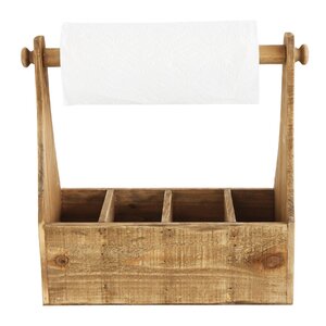Gatherings Fir Wood Container Paper Towel Holder
