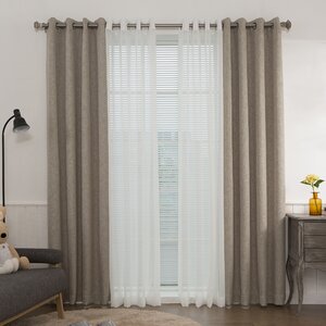 Mix and Match Muji Solid Blackout Thermal Grommet Single Curtain Panel
