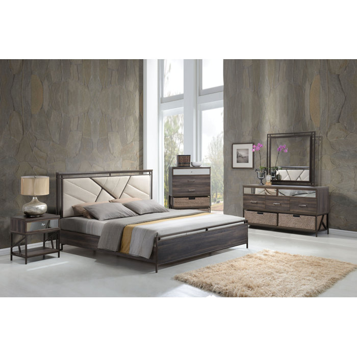 Union Rustic South Ferry 5 Drawer Double Dresser With Mirror Wayfair