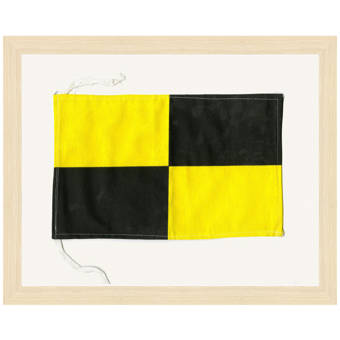 Vintage Print Gallery Letter I Cloth Nautical Alphabet Flag