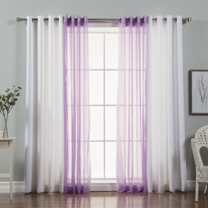 Stubbs Solid Blackout and Sheer Thermal Grommet Curtain Panels