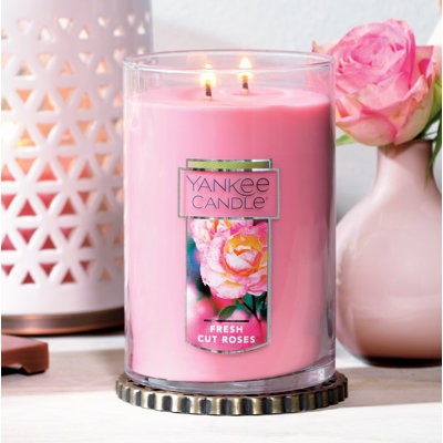 Fresh Cut Roses Scented Tumbler Candle YANKEE CANDLE