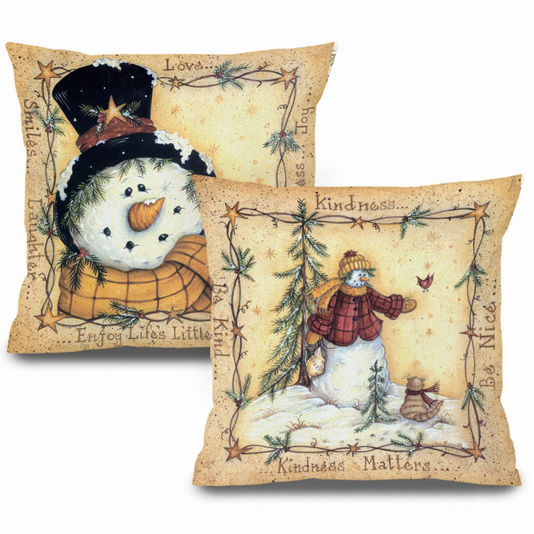snowman pillow covers