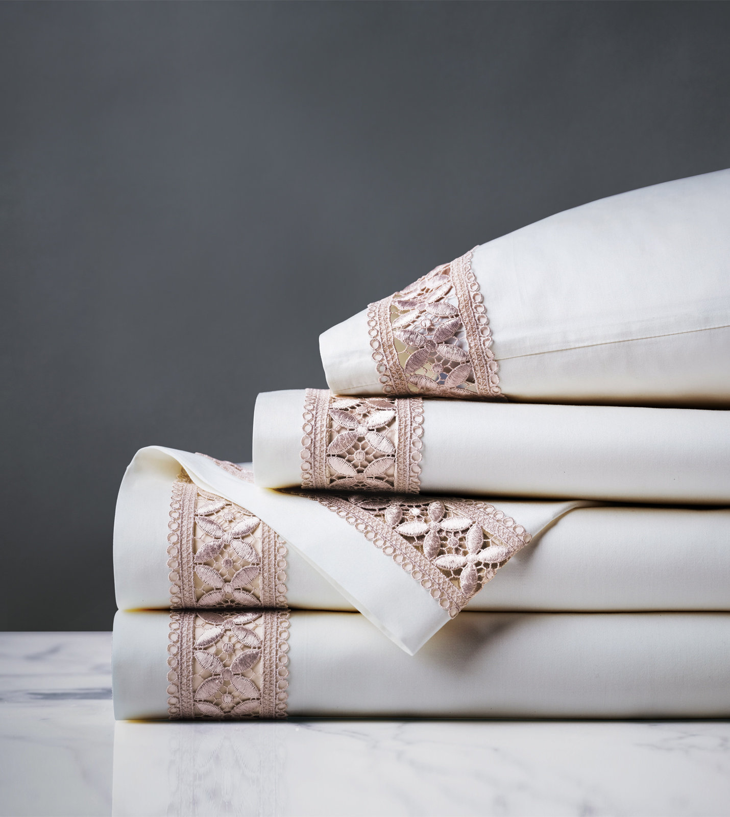 Eastern Accents Grace Lace Egyptian Quality 300 Thread Count 100 Cotton Sheet Set Wayfair