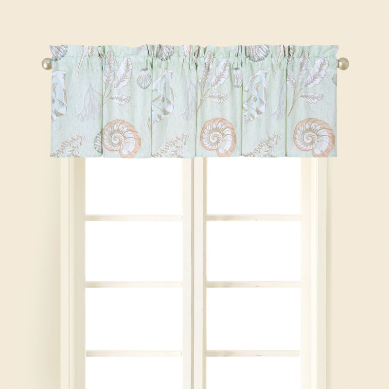 Navy//White Starfish Window Valances 52 X 16 Nautical Window Valance