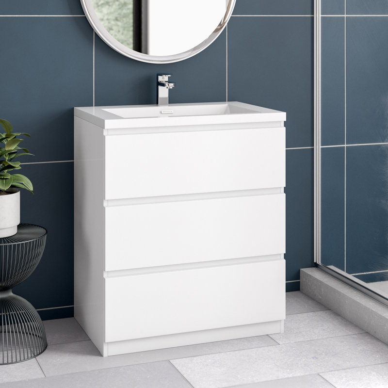 Chantell Free Standing 30 Single Bathroom Vanity Set Reviews Allmodern Single Bathroom Vanity Set