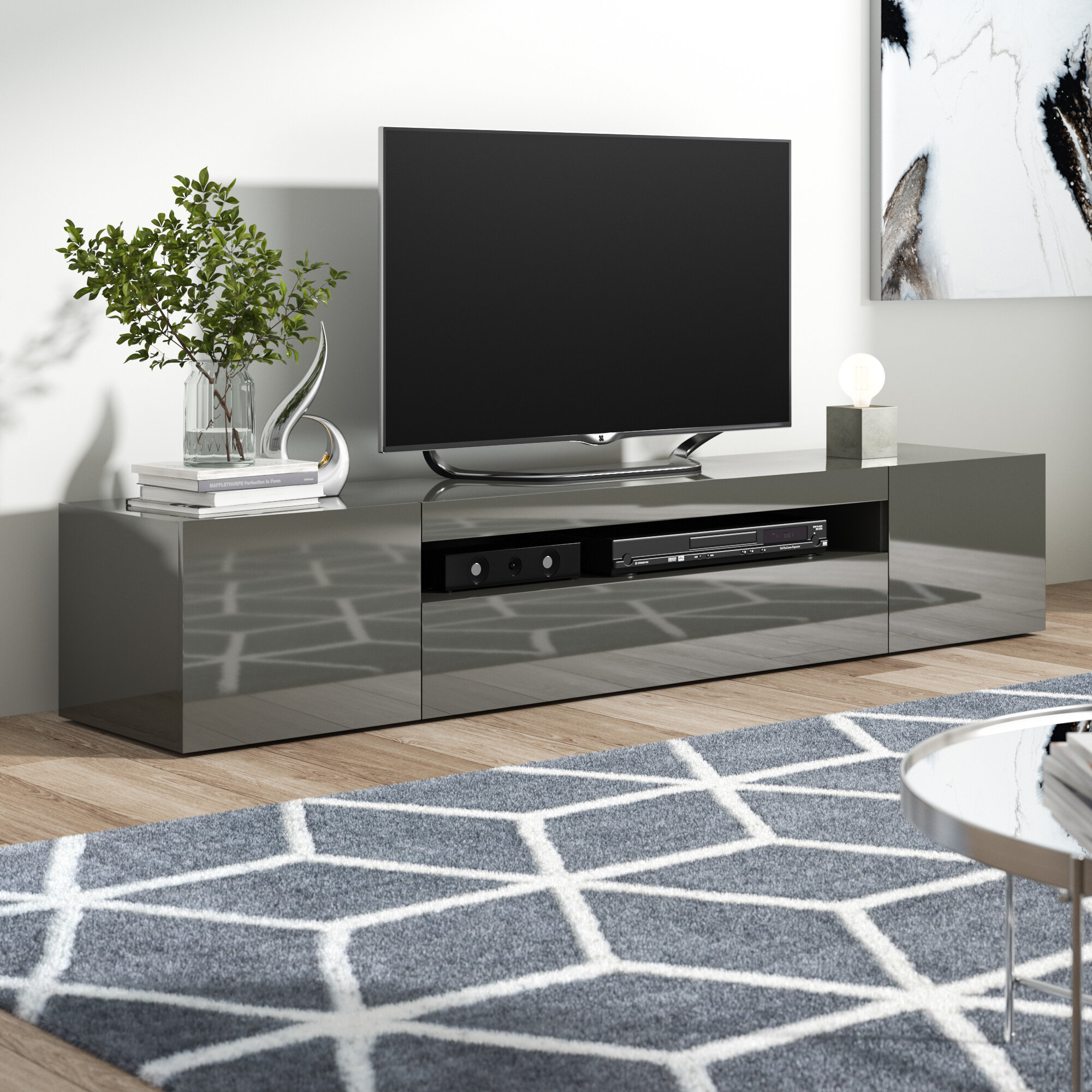 Metro Lane Humboldt Tv Stand For Tvs Up To 78 Wayfair Co Uk