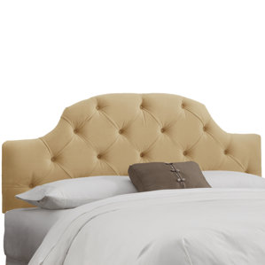 Velvet Tufted Upholstered Panel Headboard by House of Hampton
