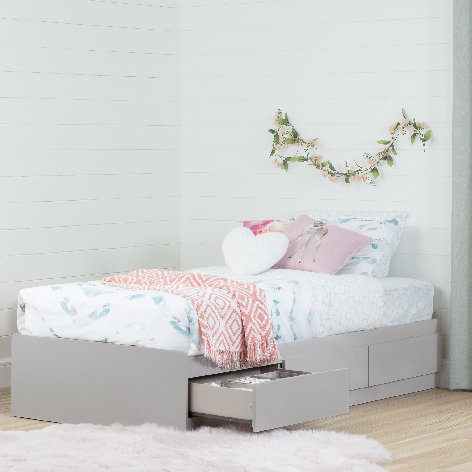 South Shore Reevo Twin Bed With 3 Drawers Reviews Wayfair