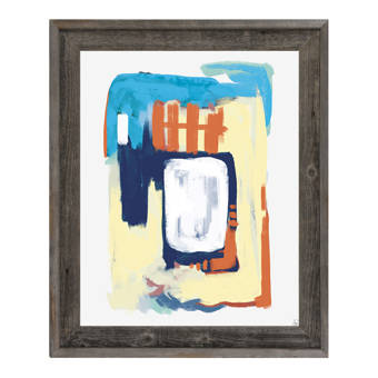Click Wall Art Blank Portrait Yellow Framed Painting Print On