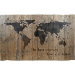 'World Map' Graphic Art on Plaque