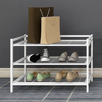 Gracie Oaks 6 Pair Shoe Rack Gracie Oaks Finish White From Wayfair North America Daily Mail