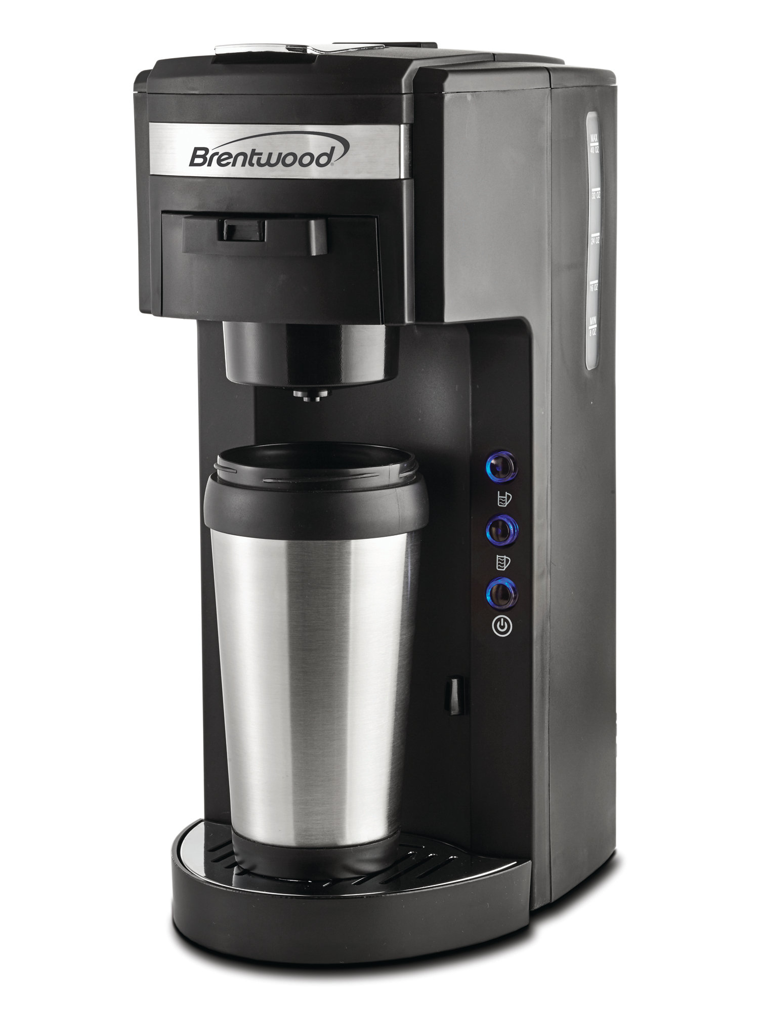 Brentwood Single Cup Coffee Maker Removable Brew Basket & Filter Holder ...