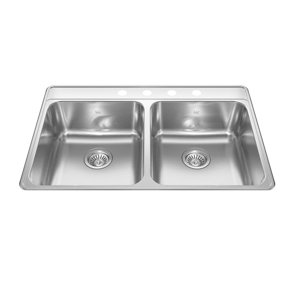 Kindred Creemore 33" L x 22" W Double Basin Drop-in ...