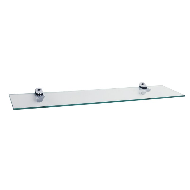 Wade Logan Clear Tempered Glass Floating Shelf & Reviews | Wayfair