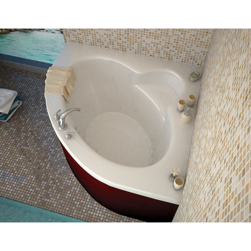 spa escapes trinidad 66.5" x 84" drop in/corner soaking bathtub