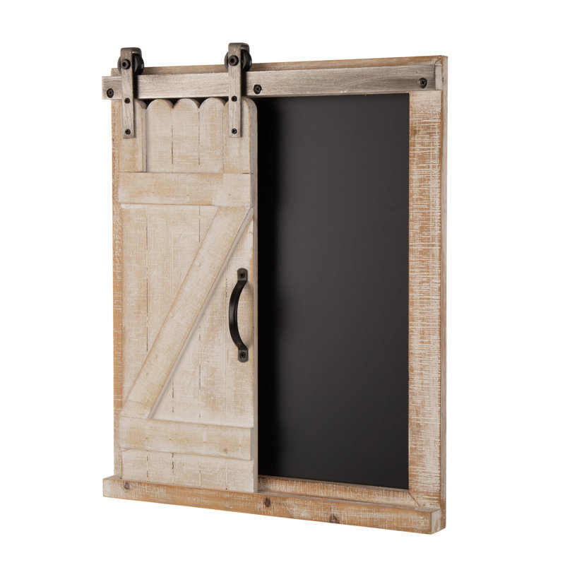 Gracie Oaks Barn Door Chalkboard Wall Decor Reviews Wayfair Ca