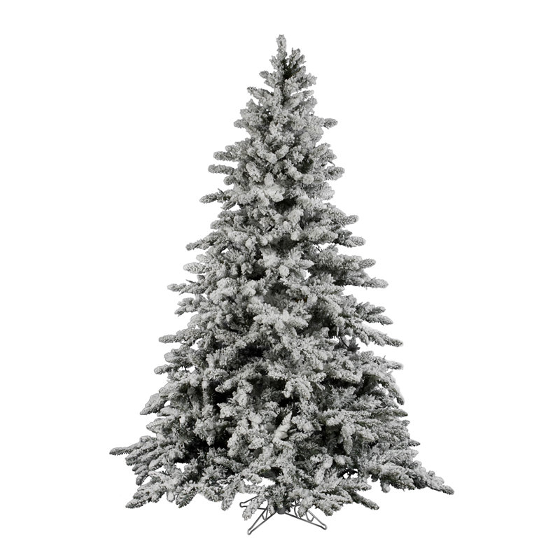 flocked utica 9 green fir artificial christmas tree with unlit with stand - Artificial Christmas Tree flocked utica 9 green fir artificial christmas tree with unlit with stand - Artificial Christmas Tree