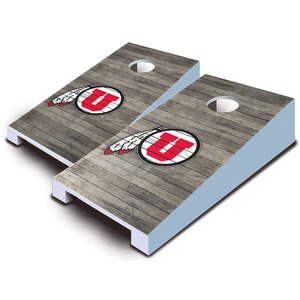 NCAA 10 Piece Distressed Tabletop Cornhole Set