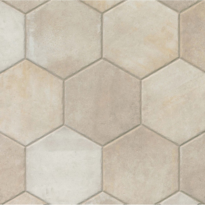 Gsmt Tribal 13 5 X Porcelain Hexagon Tile In Ivory Tribal 13 5 X Porcelain Hexagon Tile