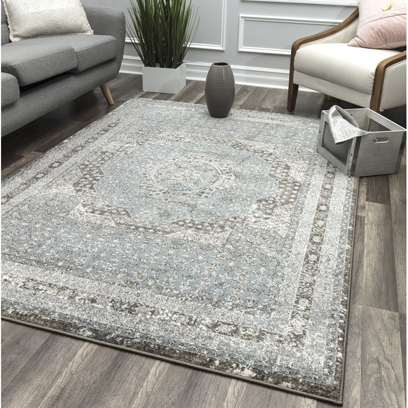 Alcott Hill Meeks Light Blue Brown Area Rug Reviews Wayfair Alcott Hill Meeks Light Blue Brown Area
