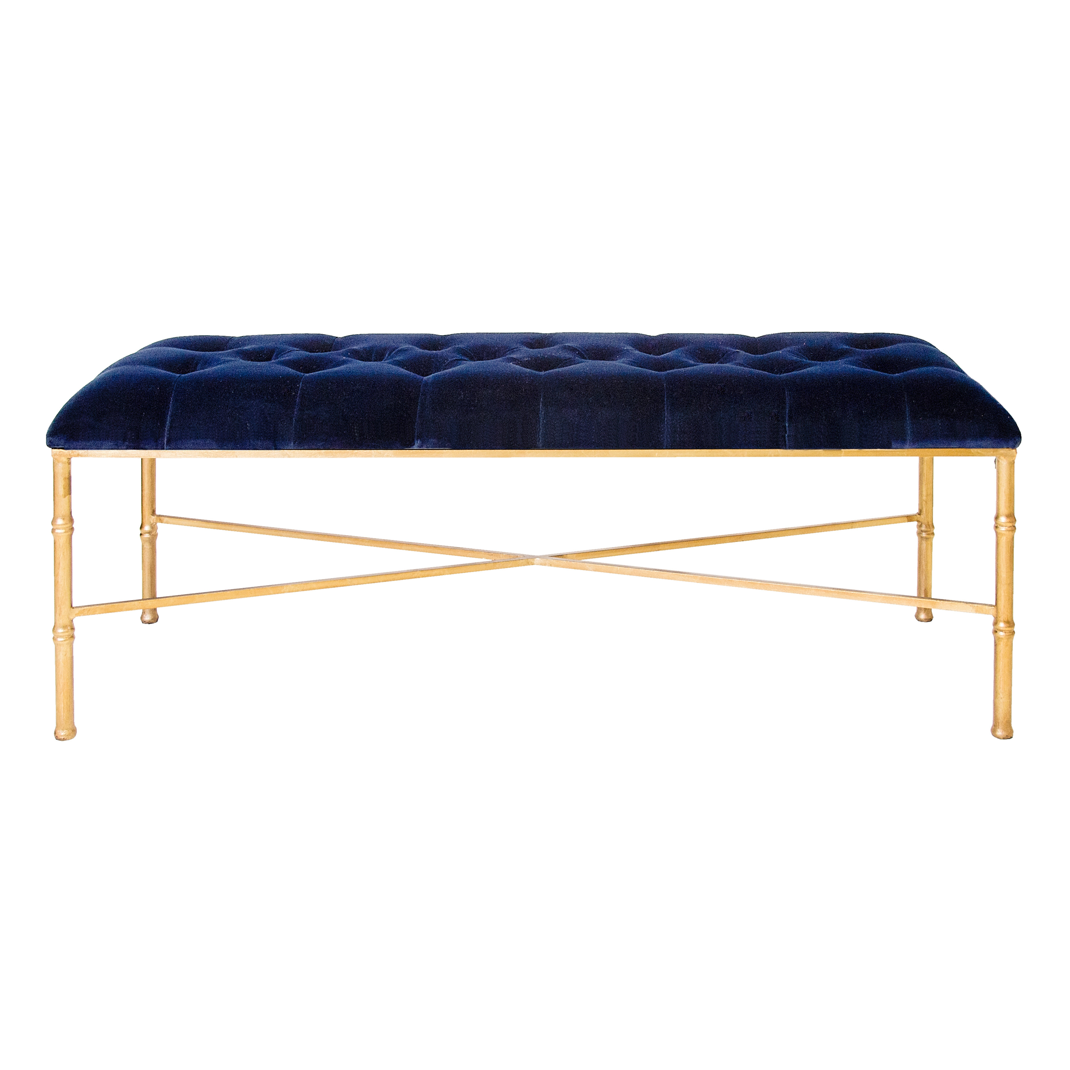 Worldsaway Stella Bamboo Upholstered Bench Wayfair