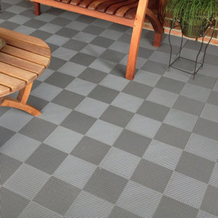 Garage Flooring Floor Tiles Mats You Ll Love Wayfair 12 X Deck And Patio Flooring Tile In Gray
